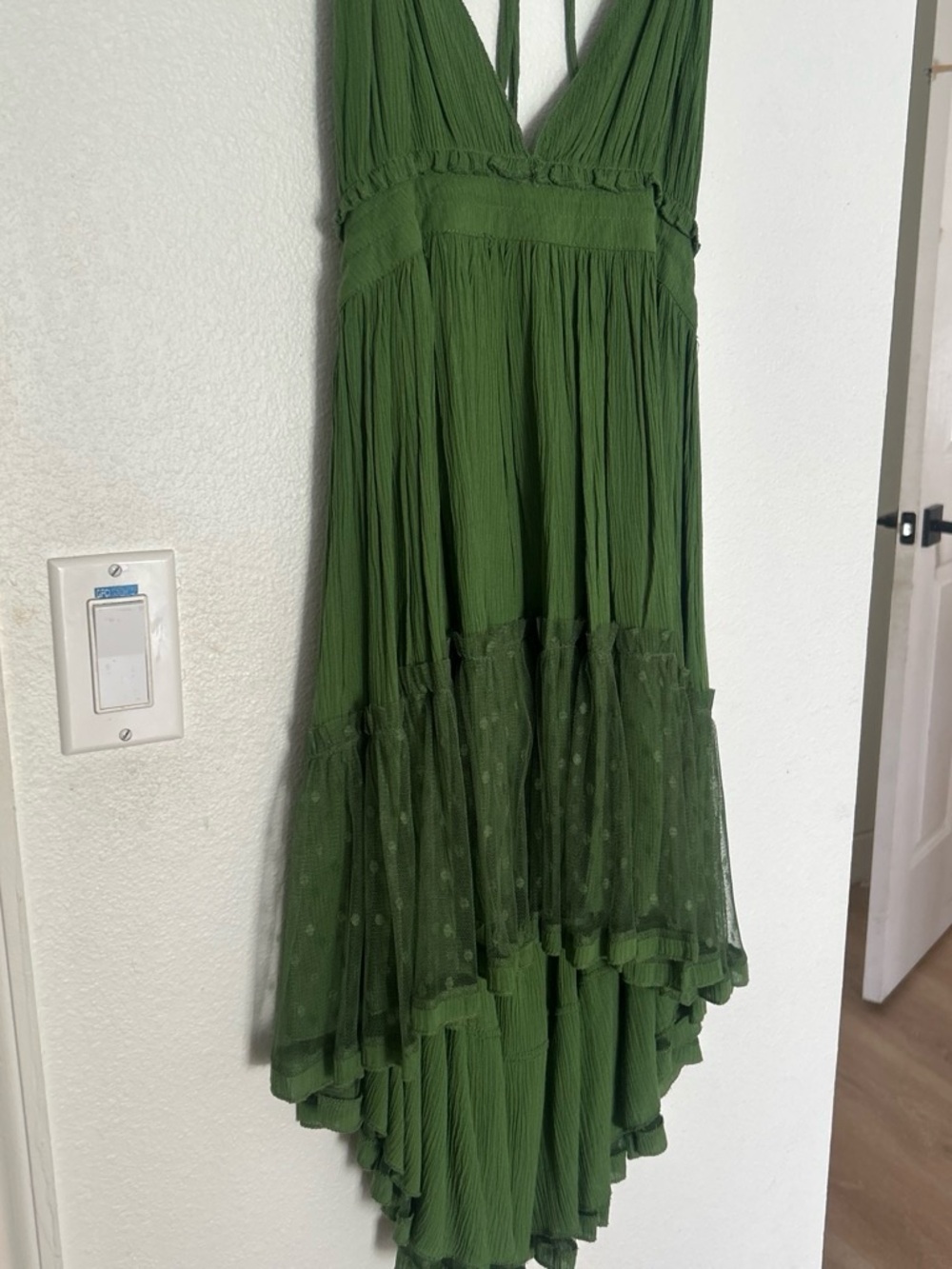 Free People Olive Green Mini Dress - Picture 4 of 5